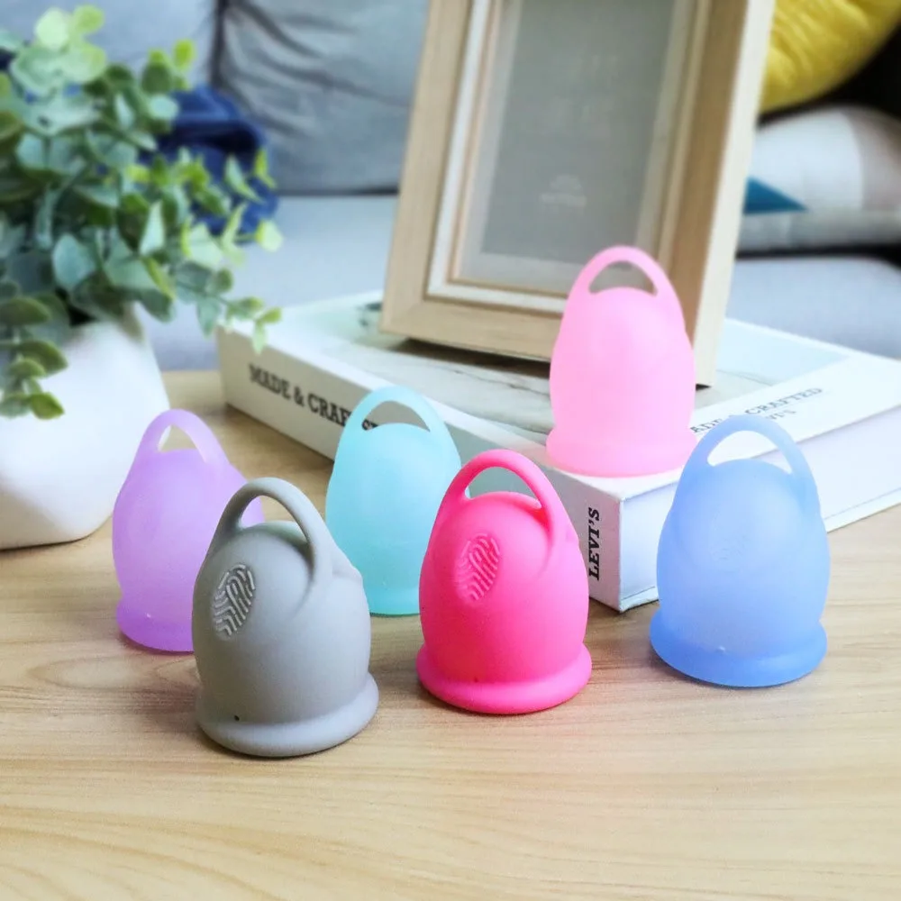 

Menstrual Cup with Ring Easy Removal Tampon and Pad Alternative Medical Silicone Feminine Hygiene Cup For Lady Period Menstrual
