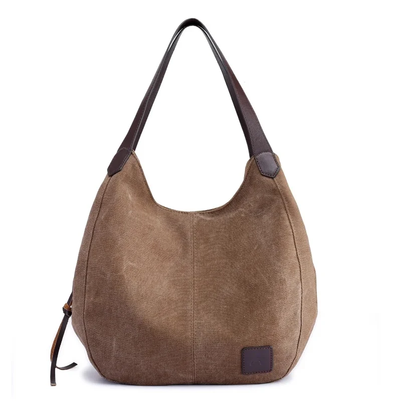 Modna torba płócienna Vintage płócienna torba na ramię torebki damskie torebka damska Tote Casual Bolsos Mujer Hobos Bolsas Feminina — zdjęcie 2
