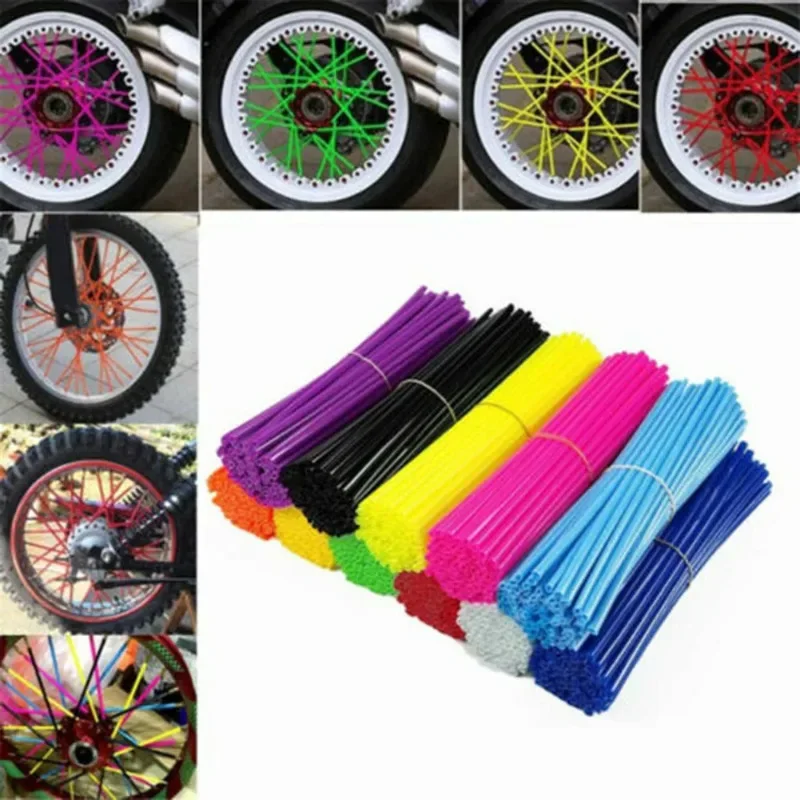 AliExpress 72 Pcs/pack MTB Wheel Rim Spoke Shrouds Skins Covers Mountain Bike Optional Color Decoration Spoke