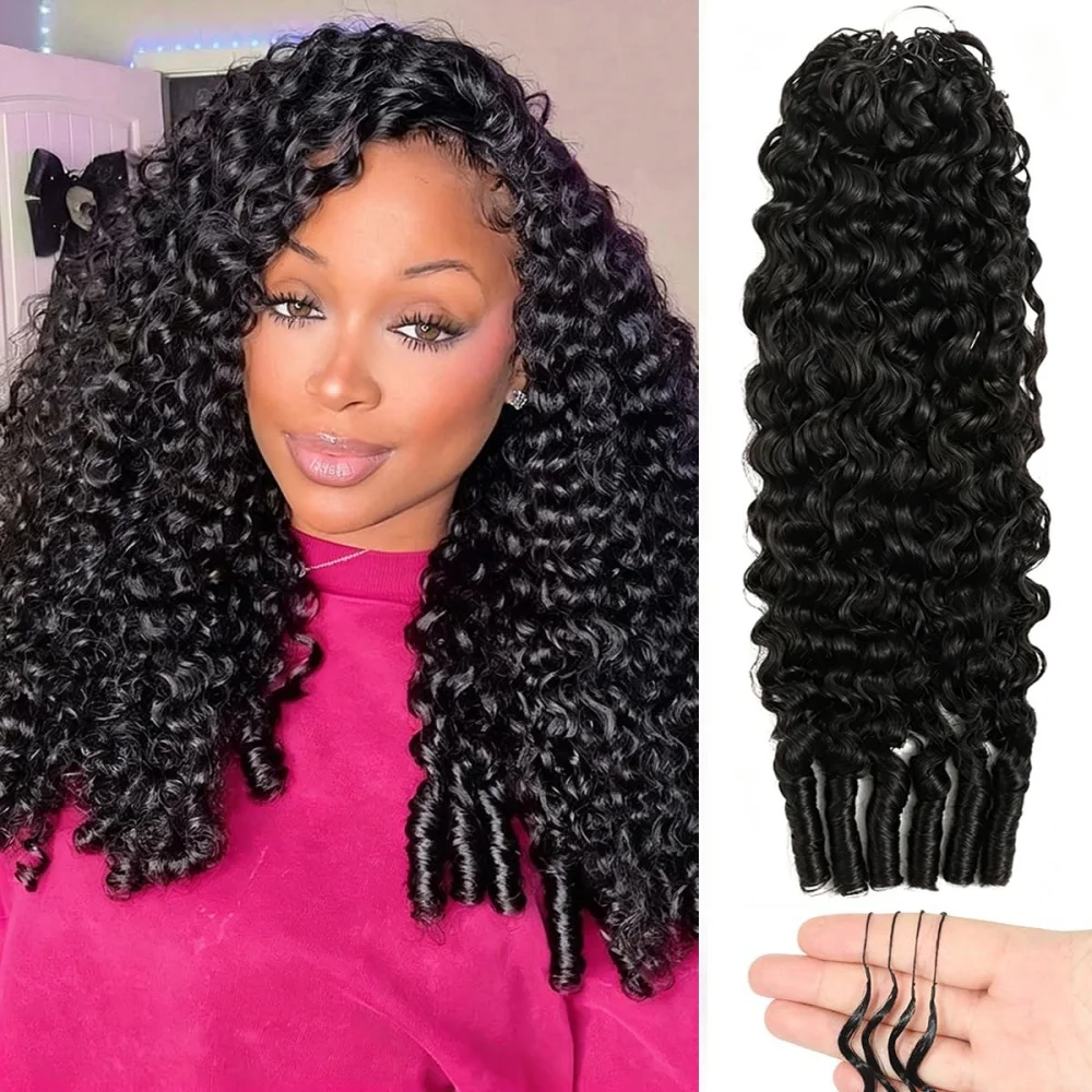Belextens, capelli umani ricci in stile birmano, ideali per trecce e acconciature boho, con nodi a effetto miracoloso, disponibili in lunghezze da 14 a 26 pollici. 100% capelli umani, extension per