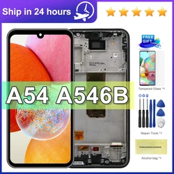 AMOLED Display For Samsung A54 5G LCD Touch Screen Digitizer Assembly For Samsung A546U A546B A5460 LCD With Frame