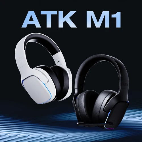 Imagen 2 del producto Auriculares para juegos ATK M1, auriculares inalámbricos de tres modos para PS5, auriculares para juegos de PC, micrófono Virtual 7,1, auriculares con reducción de ruido envolvente