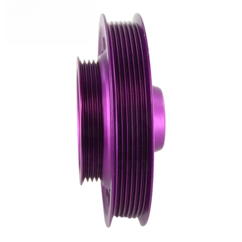 Poulie de vilebrequin en aluminium léger pour Honda Prelude H22 VTEC, course haute performance, violet, gris, convient pour 93-01