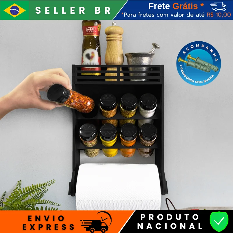 Porta Tempero Especiarias De Nicho Organizador, 8 Potes Plástico, Adequado para Tampa Dadora, Durável para Tampa Dispensa, 130ml