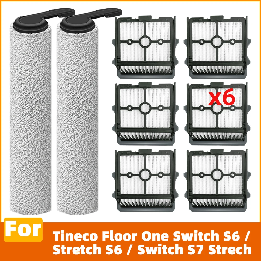 Совместимо с Tineco Floor One Switch S6 / Stretch S6 / Switch S7 Stretch Роликовая щётка Фильтр Запасные части и аксессуары