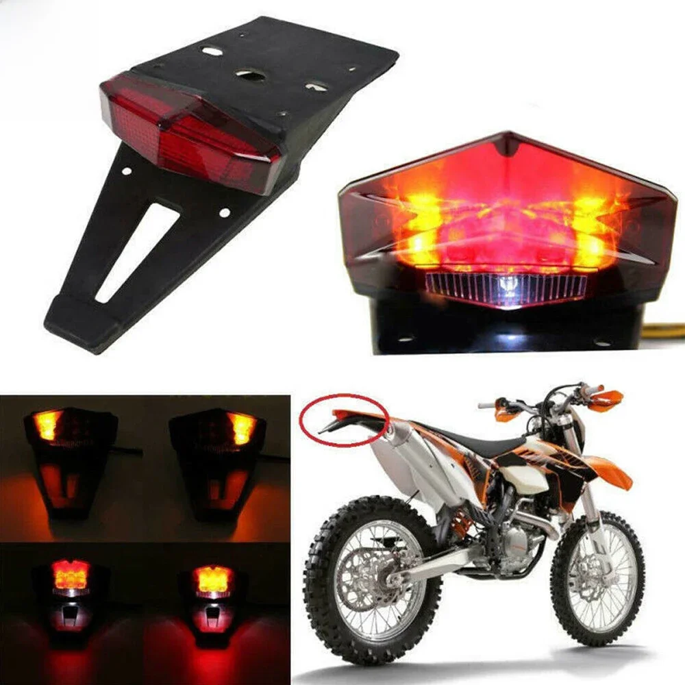 AliExpress Universal 12 to 15V Polisport Motorcycle LED Tail Light&Rear Fender Stop Enduro Dirt Bike Fender