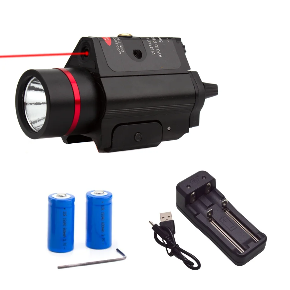 Laser Light Combo Red Dot Laser Sight Combo All-In-One Laser Flashlight Glock Laser Sight