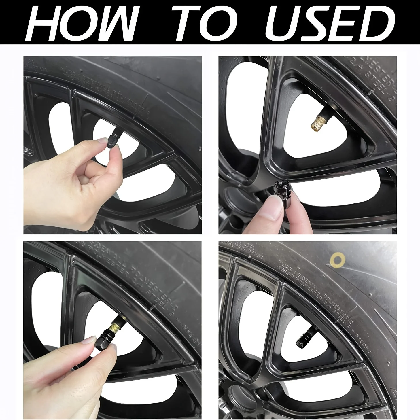 12pcs Universal Car Tire Valve Stem Caps Air Caps Cover for Cars SUVs Bikes Trucks Motorcycles - Easy to Install Tire Cap Set image 4