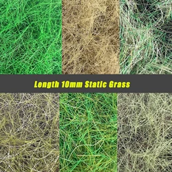 20G Length 10mm Miniature Static Grass Needle Tuft for Railroad Railway Train Layout/Wargame/Military Scene Materials/Diorama