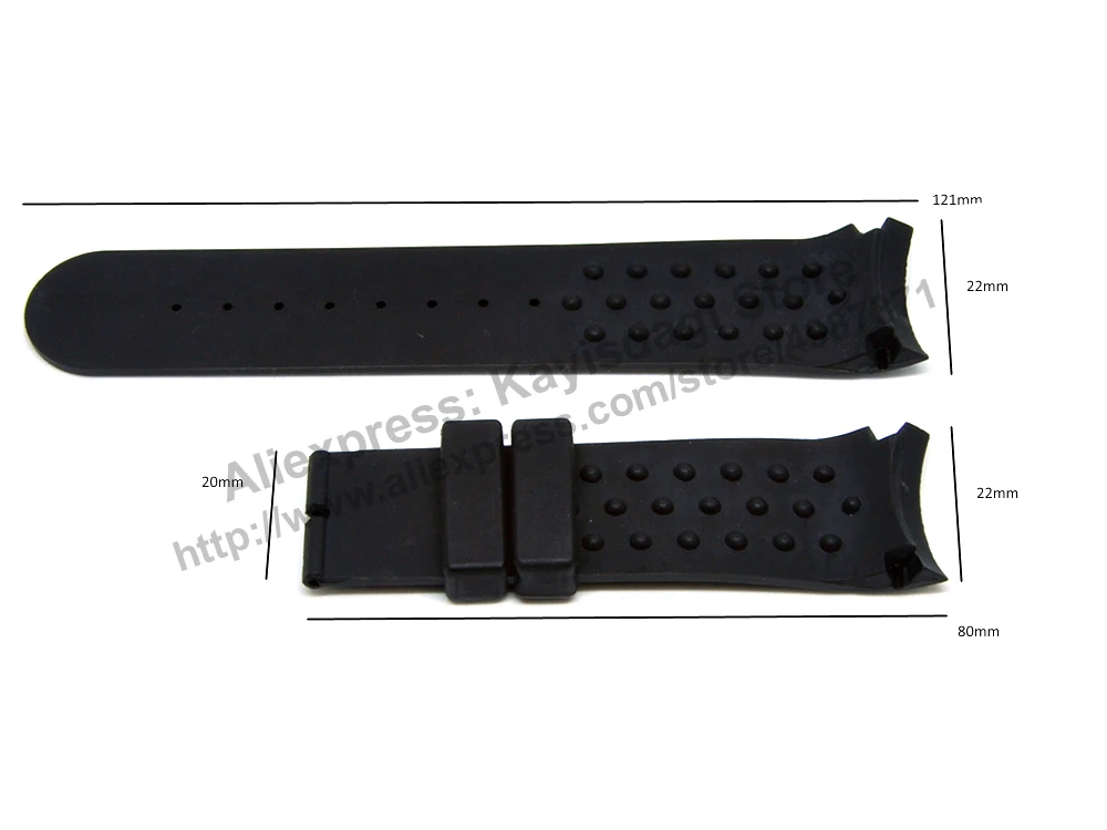 Compatible Calvin Klein CK K22176 , K22211 , K22271 , K22471 - 22mm Black Rubber Replacement Watch Band Strap