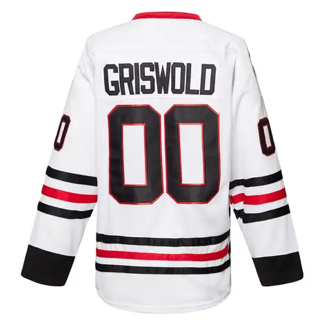 Clark Griswold #00 X-Mas 크리스마스 휴가 영화 하키 저지 자수 스티치 남성 스트리트 셔츠