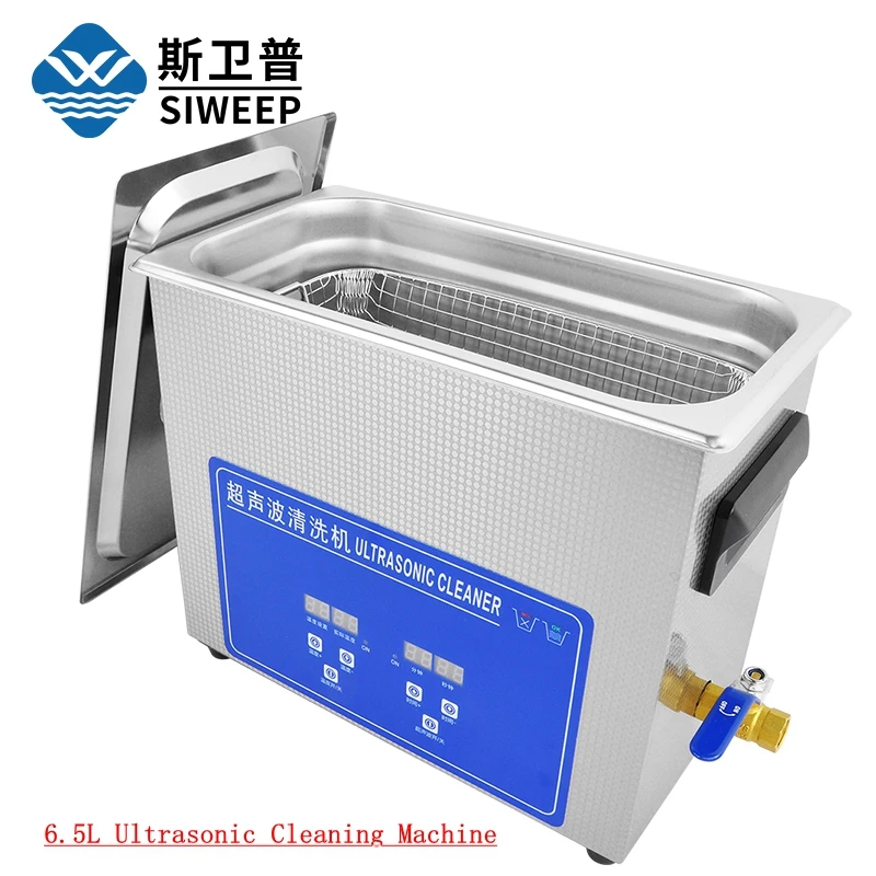 Lab Tabletop 6.5L Digital Heated Ultrasonic Cleaning Machine EU AU US Plug Home Appliance Ultrasound Hardware Jewelry Cleaner