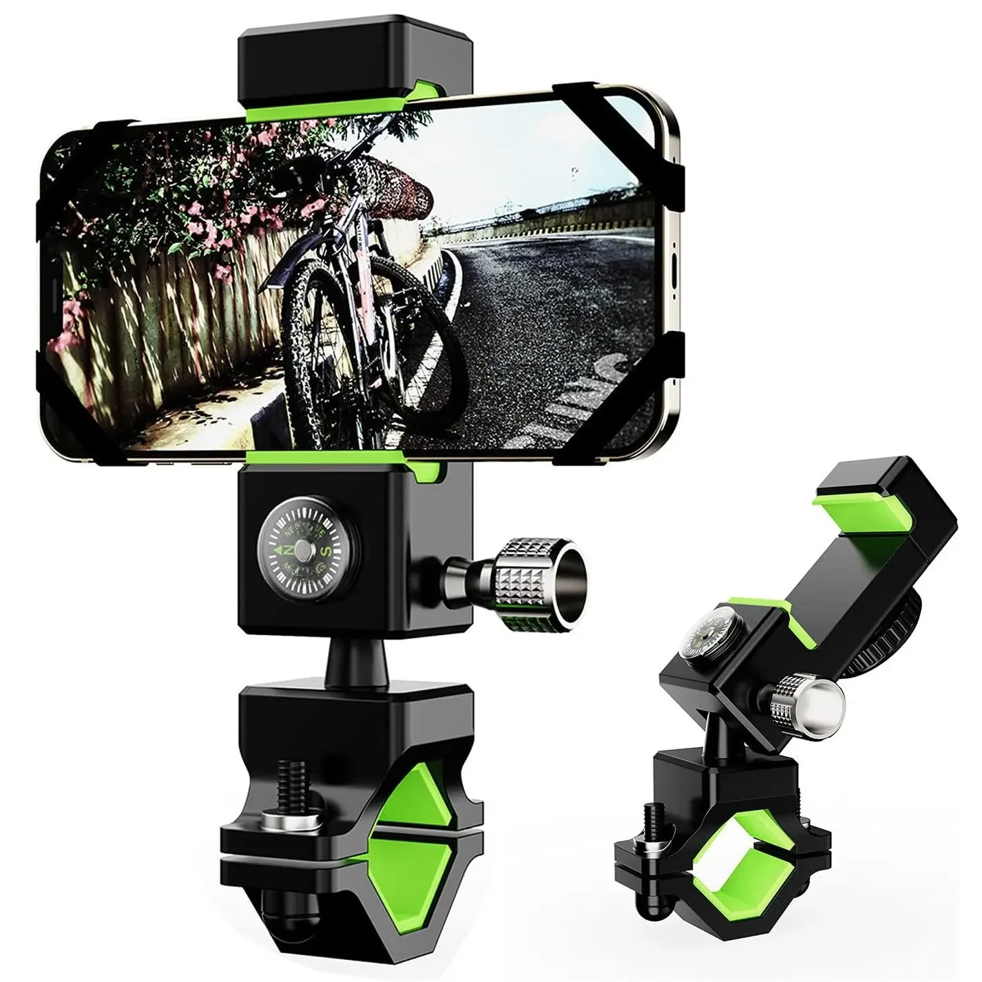 AliExpress Other Bike Phone Mount, Bicycle & Motorcycle Handlebar Cell Phone Holder Universal with 360° Rotation for Phone 4.7" - 6.8" Cellphone