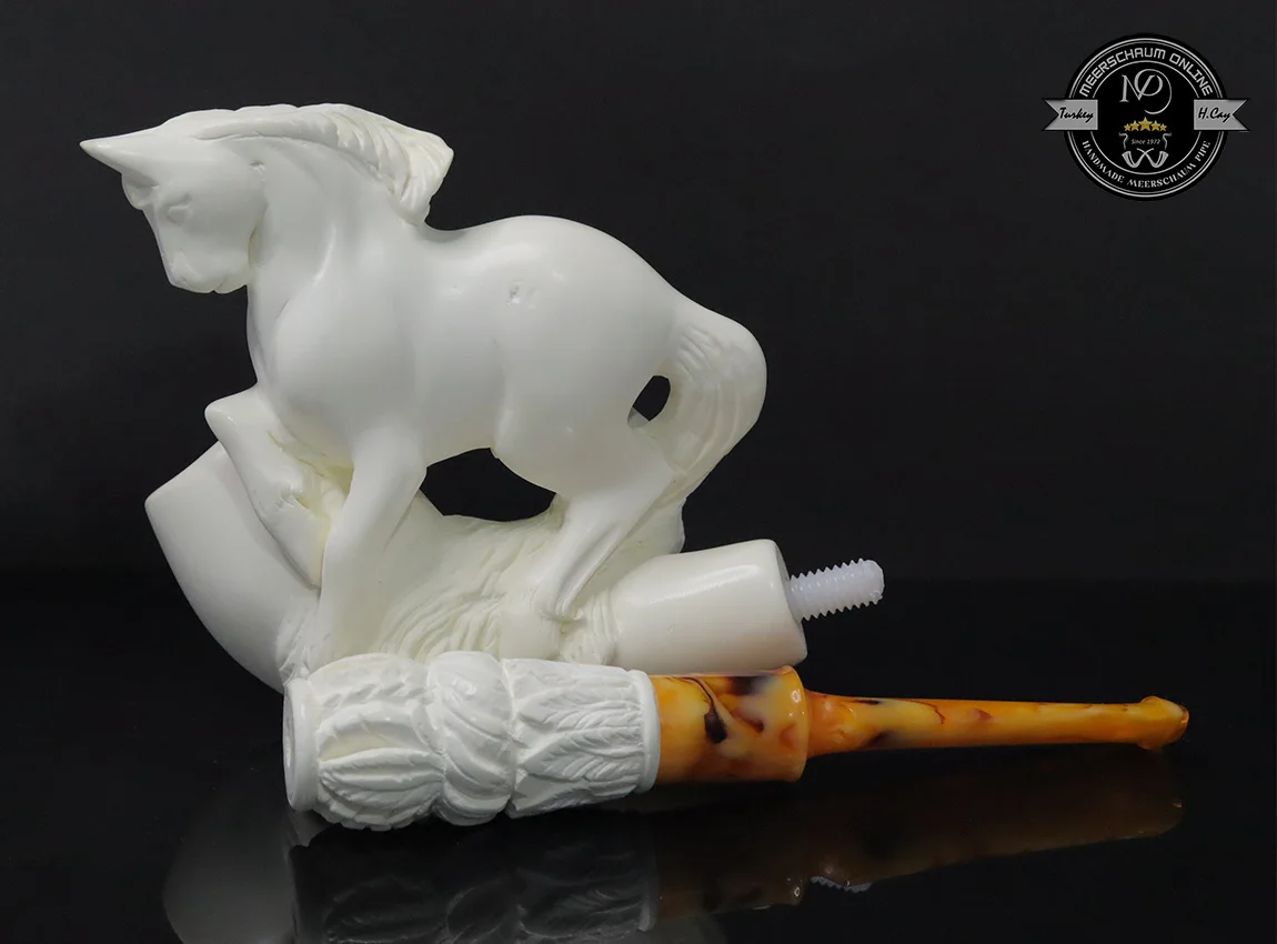 

Handmade Block Meerschaum Horse Pipe