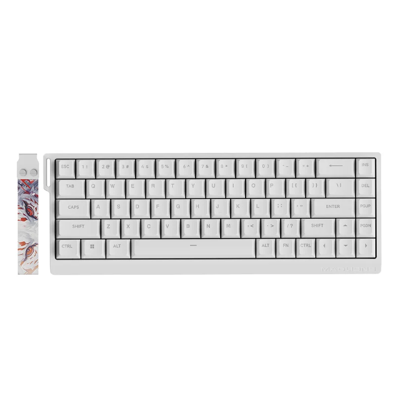 Fgg Pure White Rgb Madlions Mad68he Mechanical Keyboard Magnetic Switch Wired Hot Swap 8K Polling Rate Customized