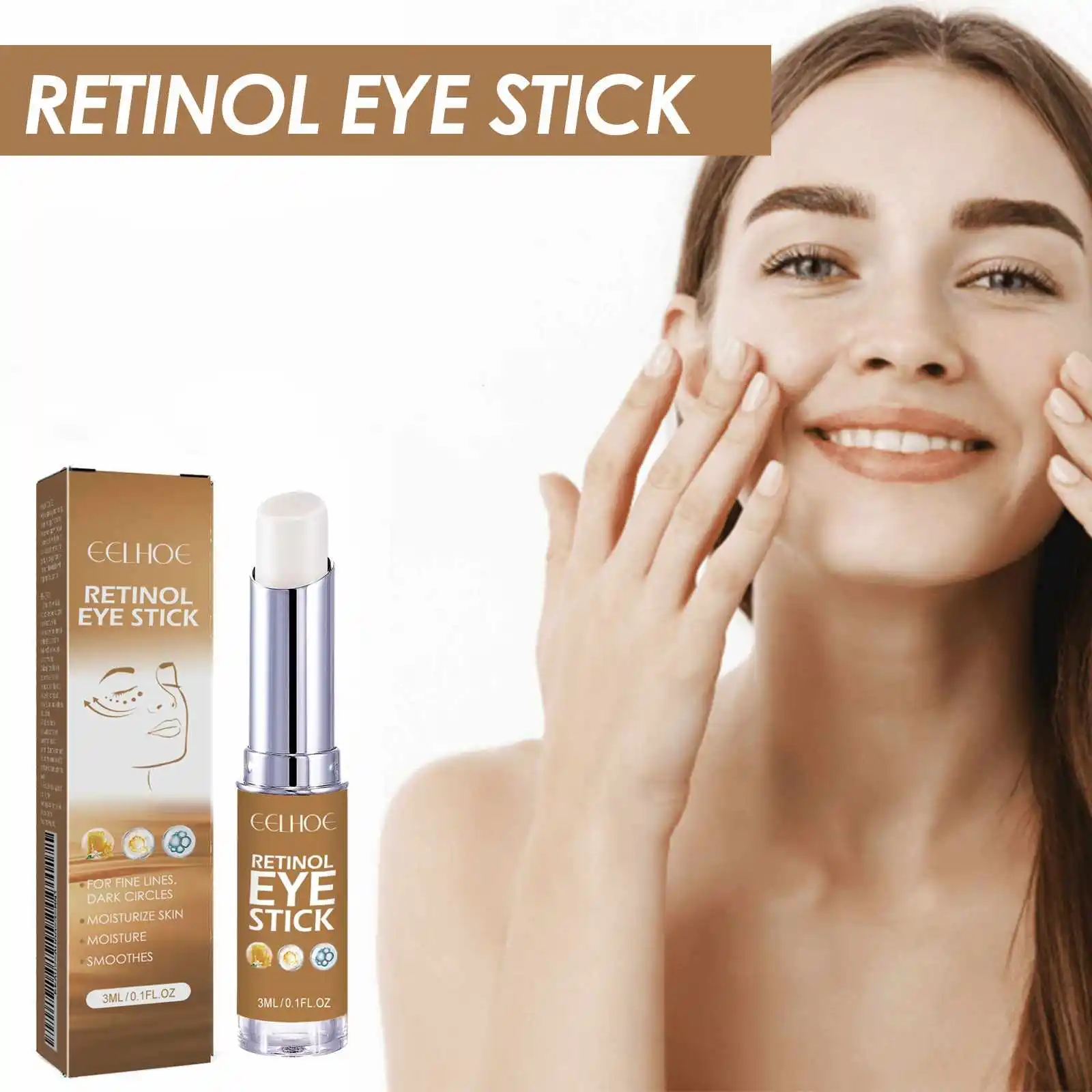 

Retinol Anti A-ging Eye Stick Reduce W-rinkle Lifting Firming Nourish Improve Fine Lines Crow Feet Remove Dark Circles Eye Balm