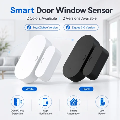 Zigbee 3.0 Door Window Sensor Contact Sensor For Smart Home Requires Zigbee Hub Support Alexa Zigbee2MQTT ZHA Home Assistant