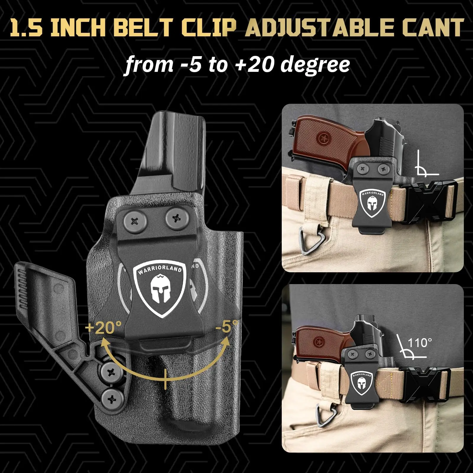 Only Compatible with Makarov MP Pistol,IWB Kydex Holster w/Claw Optics Cut,Inside Waistband Concealed Carry Holster,Right Hand