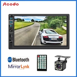 ACODO Car HD Multimedia Player Reversing Display Touch Screen 2Din Car Radio Stereo 7 Inch MP5 FM Bluetooth USB TF Player