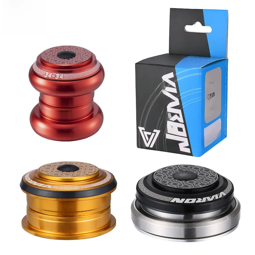AliExpress GOLDIX VIARON MTB Bicycle Headset 34/44/52/55/56mm CNC 1 1/8" 28.6 Spinal Canal/Straight Tube Fork Internal Mountain Road Bike Headset
