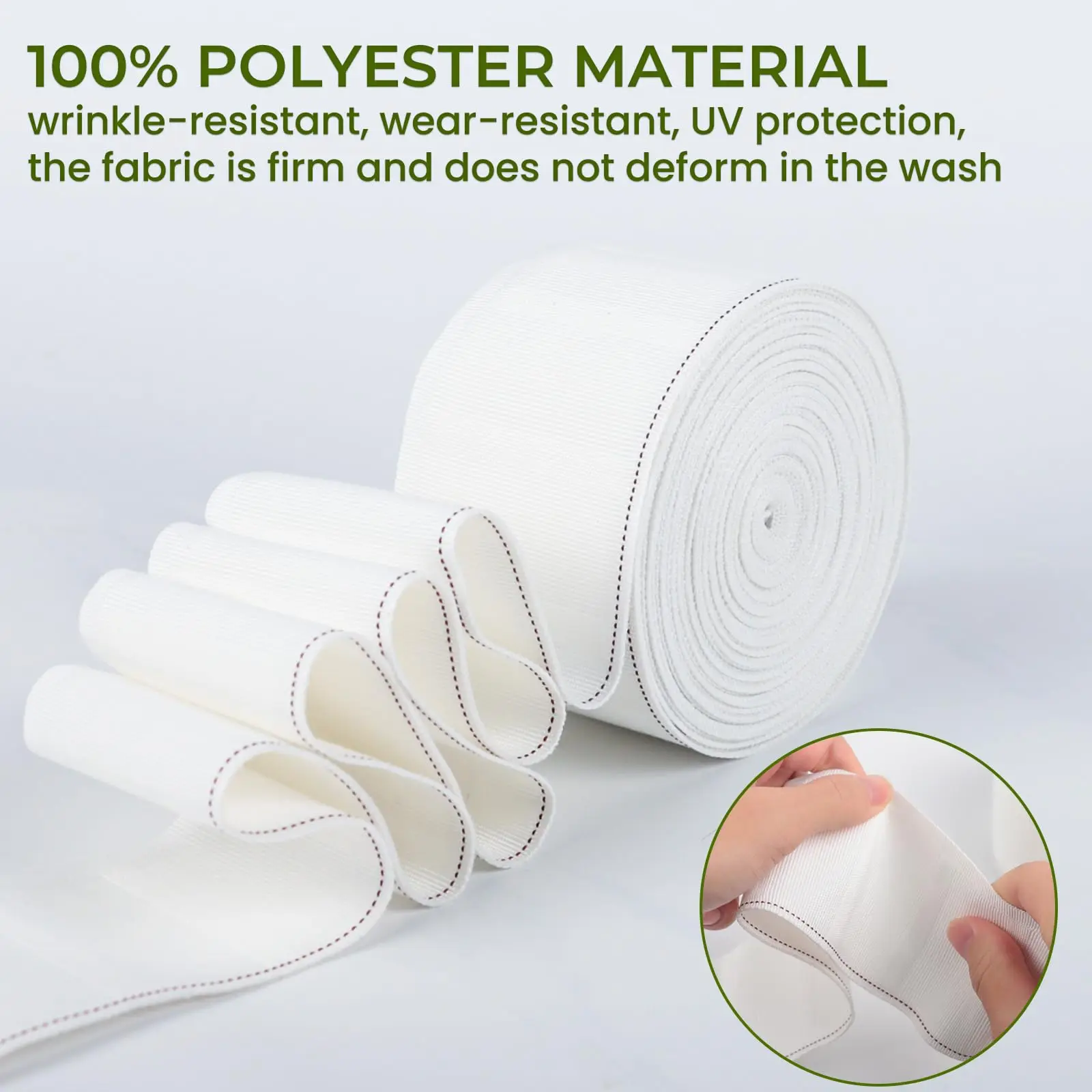 شريط بطيات ستارة 5 م/10 م/15 م مع مجموعة خطافات من الفولاذ المقاوم للصدأ مكونة من 4 شوكات لطيات قرصة ذاتية الصنع