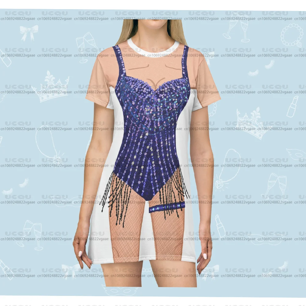 Bride Bikini T Shirt Dress Snake Belly Dancer Costume Fun Loungewear Gift Showgirl Top Tee Cosplay Skirt Party Hawaii Tee Top