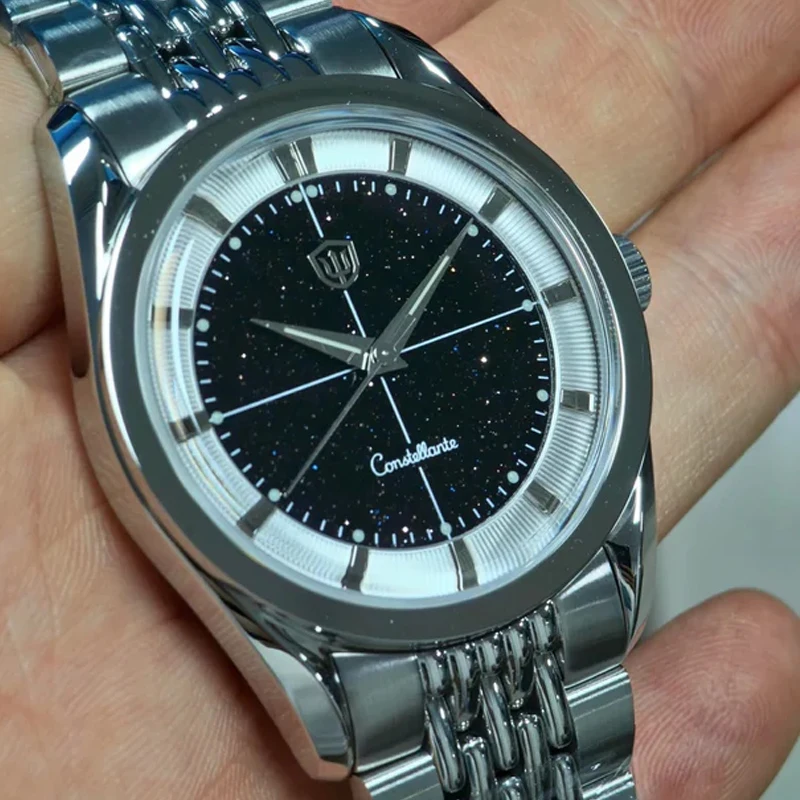 Watchdives WD1954 القطب الشمالي الكلاسيكي 36 مللي متر ساعة VH31Sweep الحركة الثانية 316L ساعات من الفولاذ المقاوم للصدأ الياقوت كريستال لومينوفا