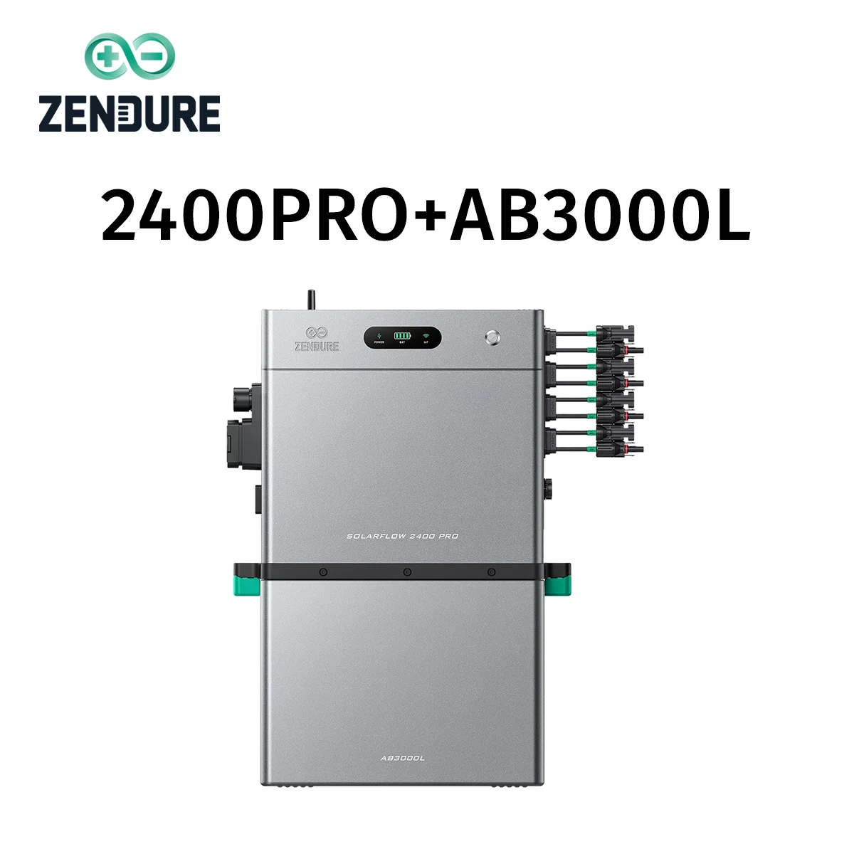 Zendure SolarFlow 2400 Pro + 1× AB3000L 3,84 kWh Solarspeicher Balkonkraftwerk Speicher 0% MwSt.