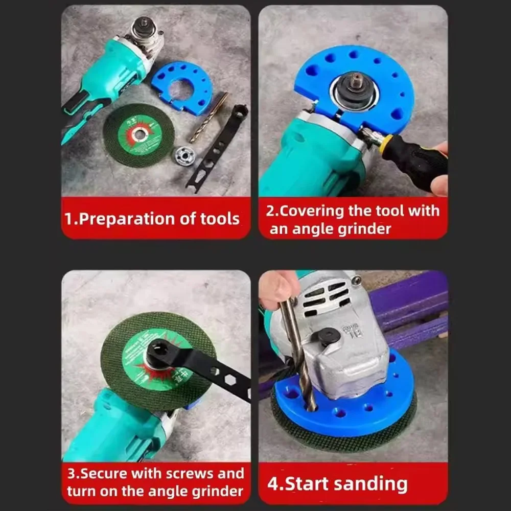 4-11mm Multifunctionele Boor Slijpen Slijper 7 Maten Boor Polijsten Slijpen Tool Power Tool Onderdelen Voor haakse Slijper