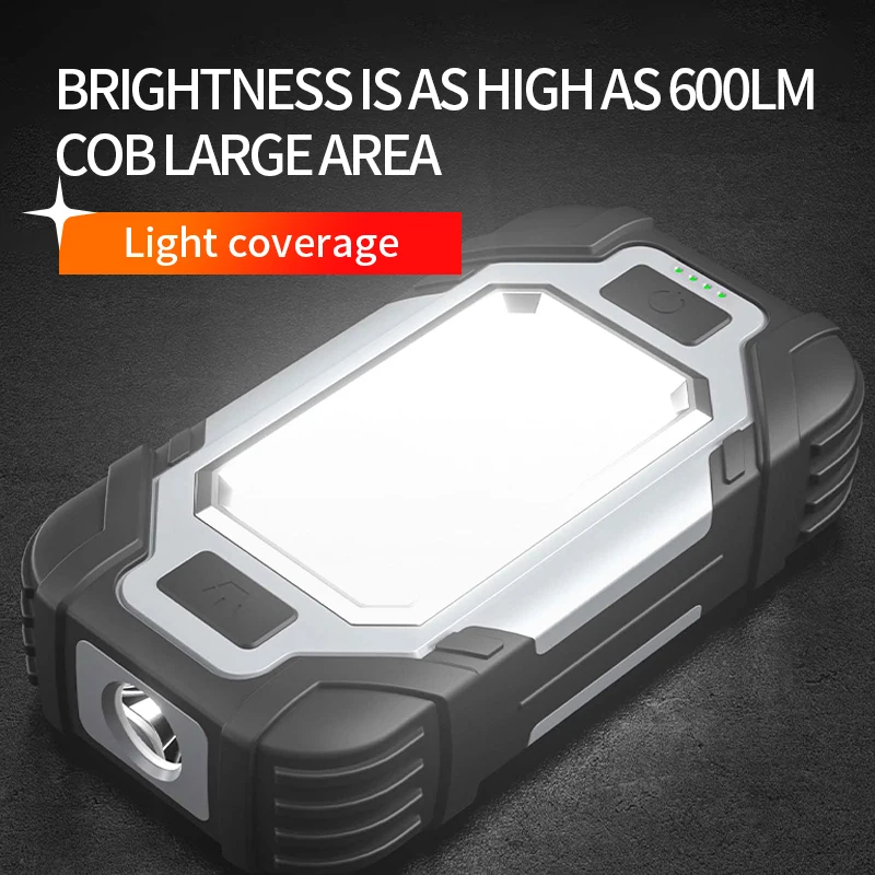 SuperFire X102 Led Flashlight USB With Built-in Battery Multi Function Folding Work Light COB Waterproof Fishing Camping Torch