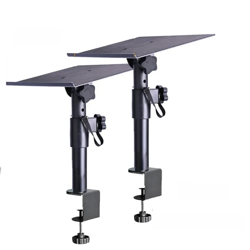 (1 paar = 2 stuks) XP-05T-L In hoogte verstelbare universele projector-desktopstandaard Luidsprekermontage met lade 0-70 mm met grote klemvoet