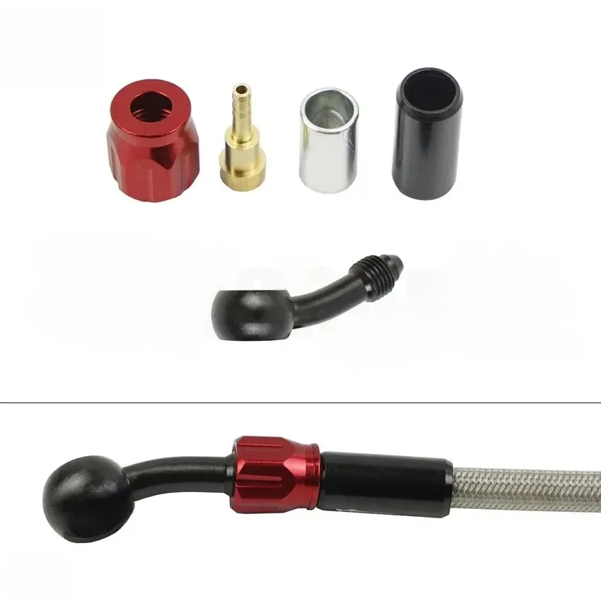 AliExpress Fireyouracing Banjo M8 Fitting Remove DIY Aluminum Moto hydraulic Reinforced Oil Cooling Hose Line AN3 for Motorcycle ATV Dirt Bike Buggy