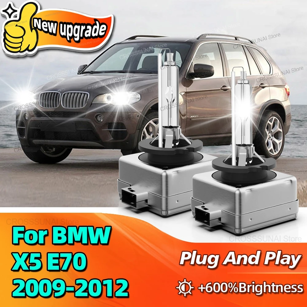 

6000K HID Xenon Bulbs 35W Car Headlights 10000LM Bright Auto Lights For BMW X5 E70 2009 2010 2011 2012 Plug-N-Play
