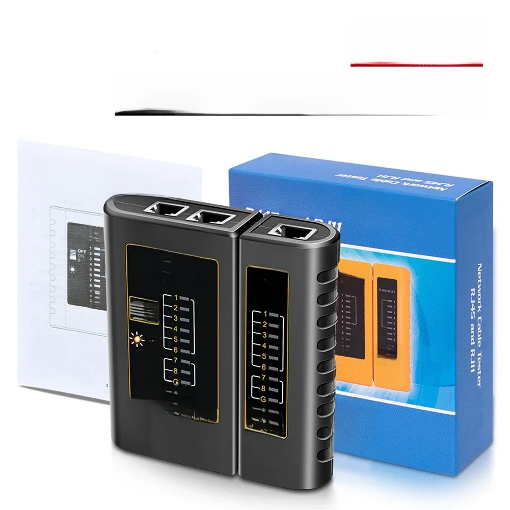 Tester kabla RJ45 Tester kabla sieciowego RJ45 RJ11 RJ12 CAT5 UTP Tester kabla LAN Narzędzie sieciowe Naprawa sieci — zdjęcie 2
