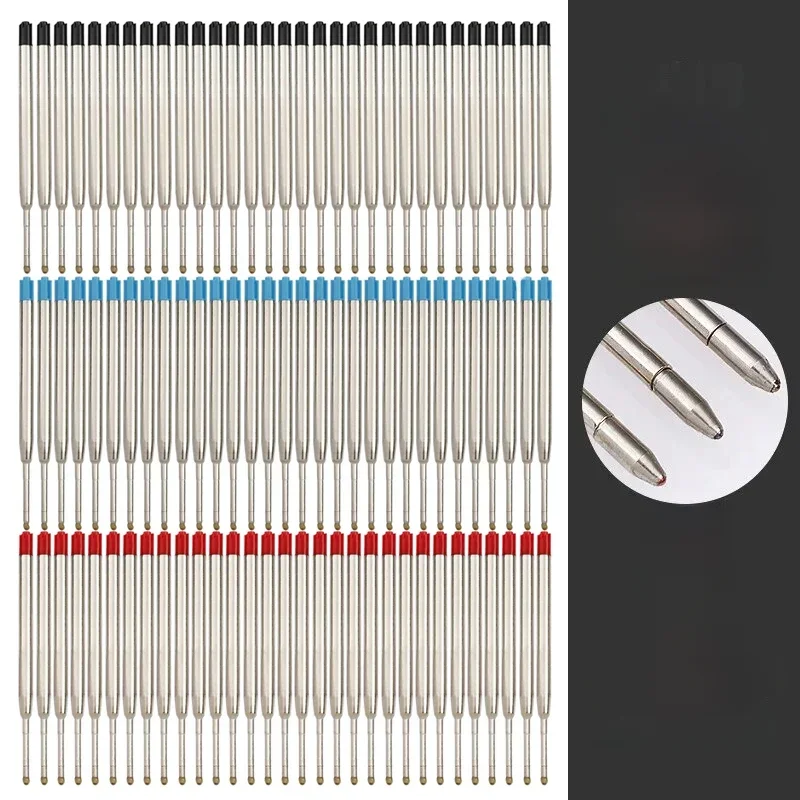 Recharge de stylo à bille pour stylos Parker, pointe moyenne L: 3.9 en noir, bleu, rouge, tiges d'encre G2, recharge métallique, papeterie d'écriture, 5/10/20 pièces