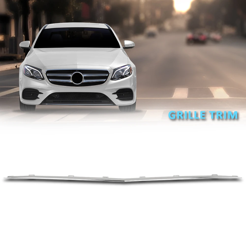 

Center Grille Trim Fit for 2020 Mercedes Benz E350 17-19 E300 17-18 E400 Silver 2138850300 Strong Durable Sturdy Car Exterior