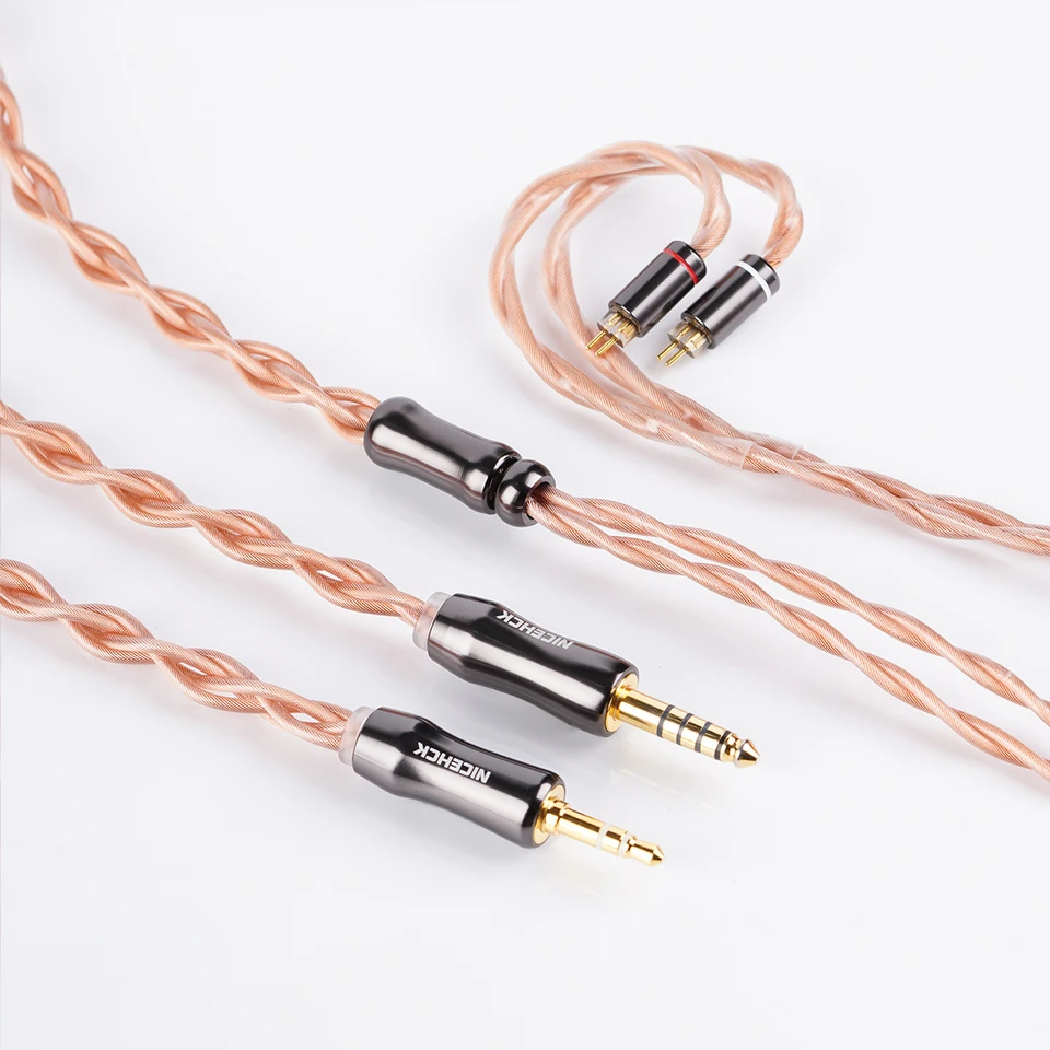 NICEHCK 4.4mm 2Pin オーディオケーブル 超純単結晶銅線