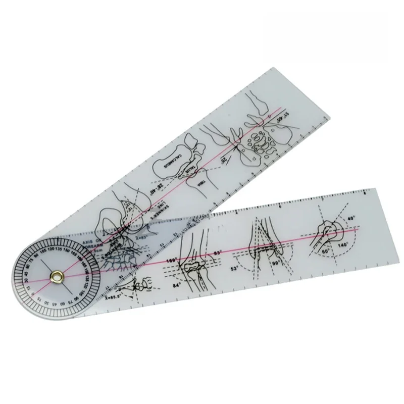 Règle médicale d'angle de goniomètre de 8 pouces, outil orthopédique articulaire Instagram, instruments rapporteur en plastique
