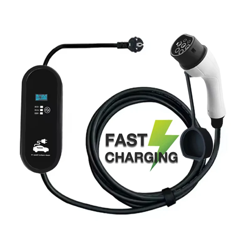Single Phase 3.5kw Type2 16A 5m Cable Adjustable Charging Current with Touch Screen