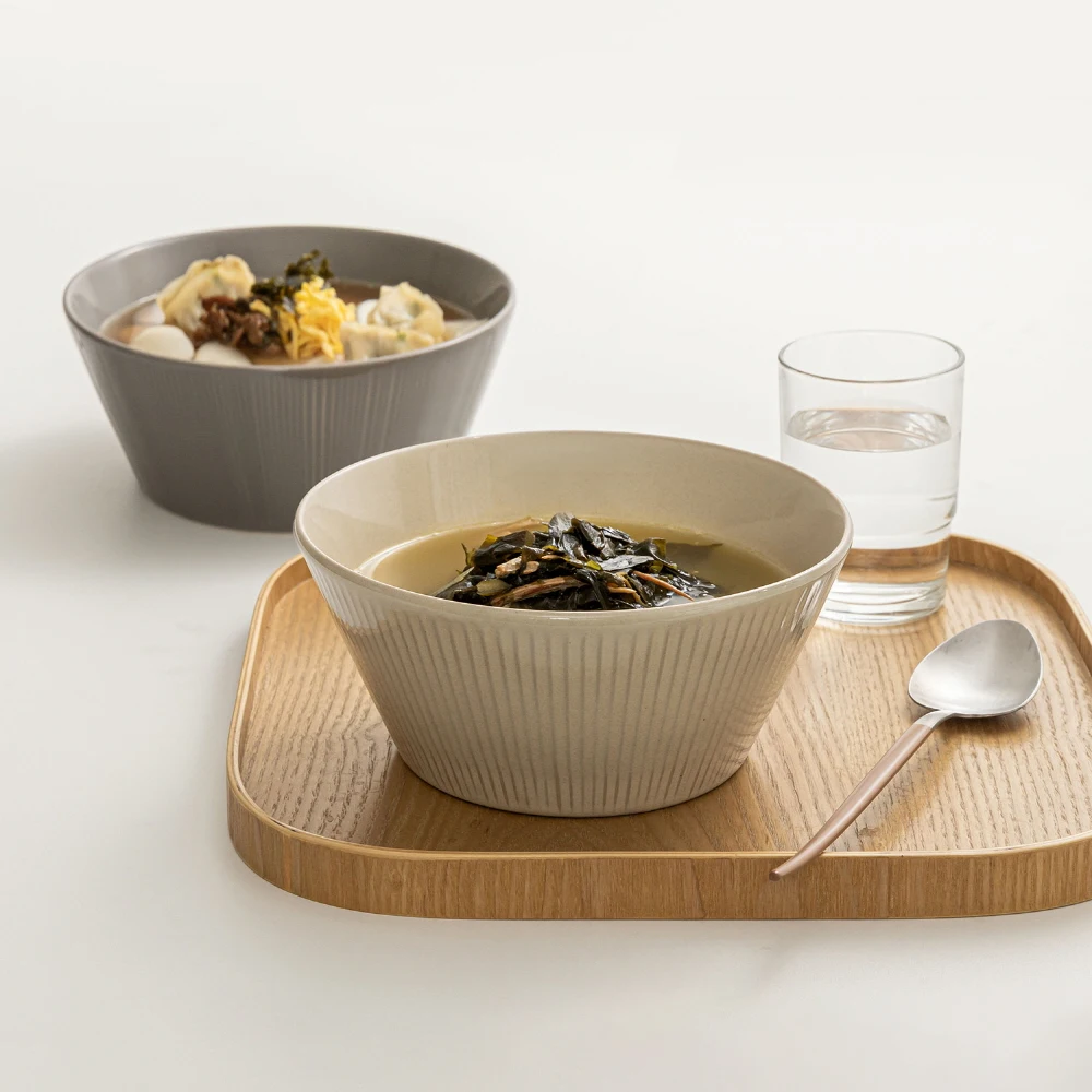 ssueim 1+1 ceramic  noodle Bowl (3color)