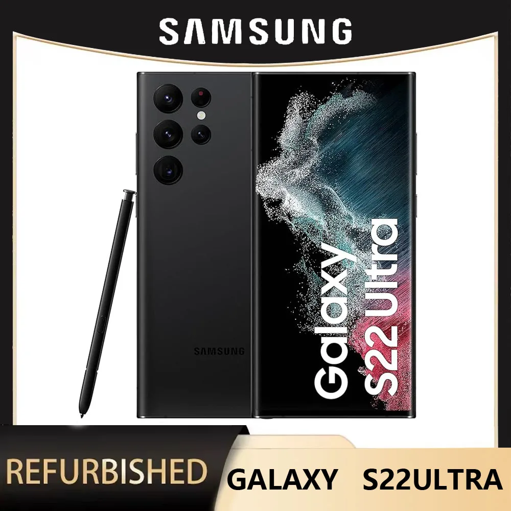 Teléfono inteligente Samsung Galaxy S22 Ultra 5G, AMOLED de 6,8 pulgadas, 128/256/512GB ROM, Snapdragon, S Pen, original, desbloqueado, versión global