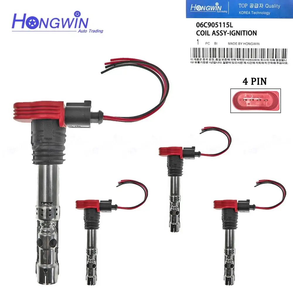 06C905115L 06B905115R 06C905115A 06C905115B Ignition Coil Connector For VW Golf Beetle Jetta Passat Audi TT A4 B5 B6 337/20 1.8T