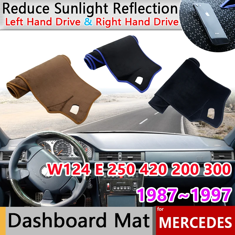 

Для Mercedes Benz E Class W124 E 250 420 200 300 1987 ~ 1997 лайнер Противоскользящий коврик для приборной панели коврик для защиты от солнца аксессуары для приборной панели