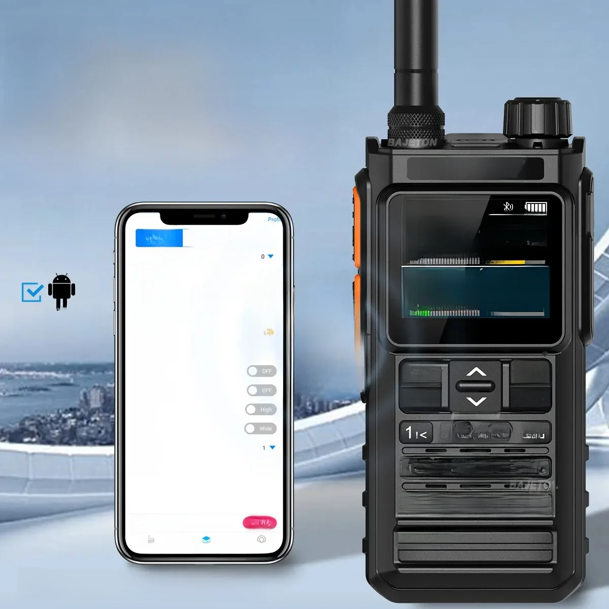 BinTolk BT7700 Walkie Talkie Multi Band Draadloze Bluetooth Telefoon Programmering Ruisonderdrukking AM FM Ham Radio Voor Camping BT8200 - afbeelding 2
