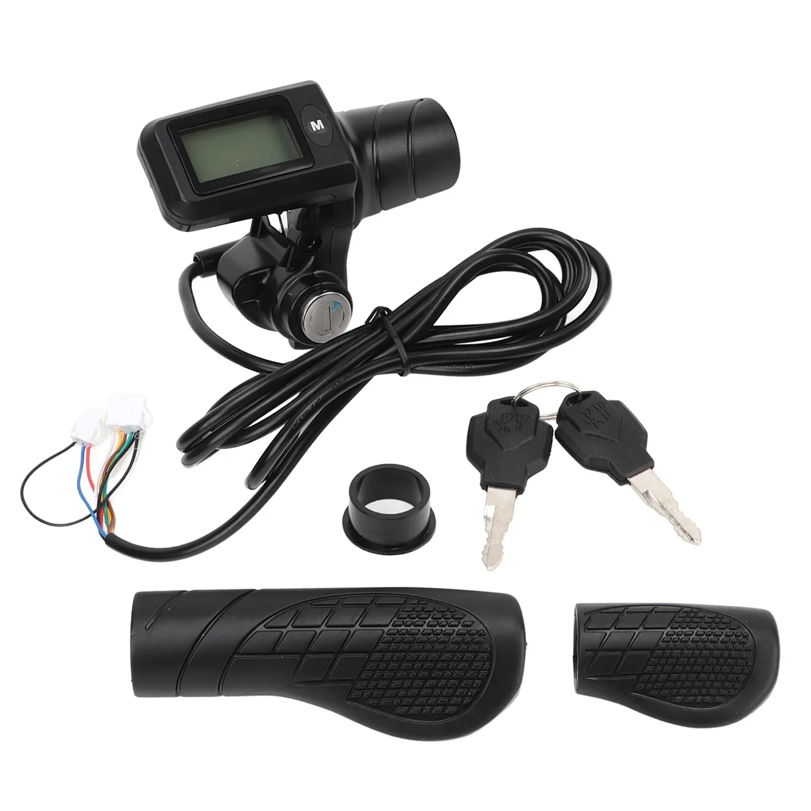 AliExpress Qiilu 805 LCD Display Throttle Grip Backlight Low Power Reminder Electric Scooter Throttle Grip Buttons for Modification for 22.5mm