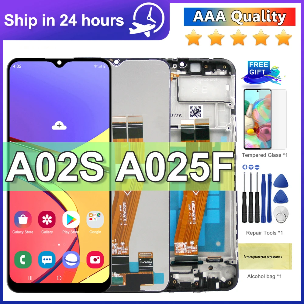 6.0'' 100% Tested For Samsung A02s A025 LCD Display Touch Screen Digitizer Assembly For Samsung A02s A025F/DS A025G/DS LCD