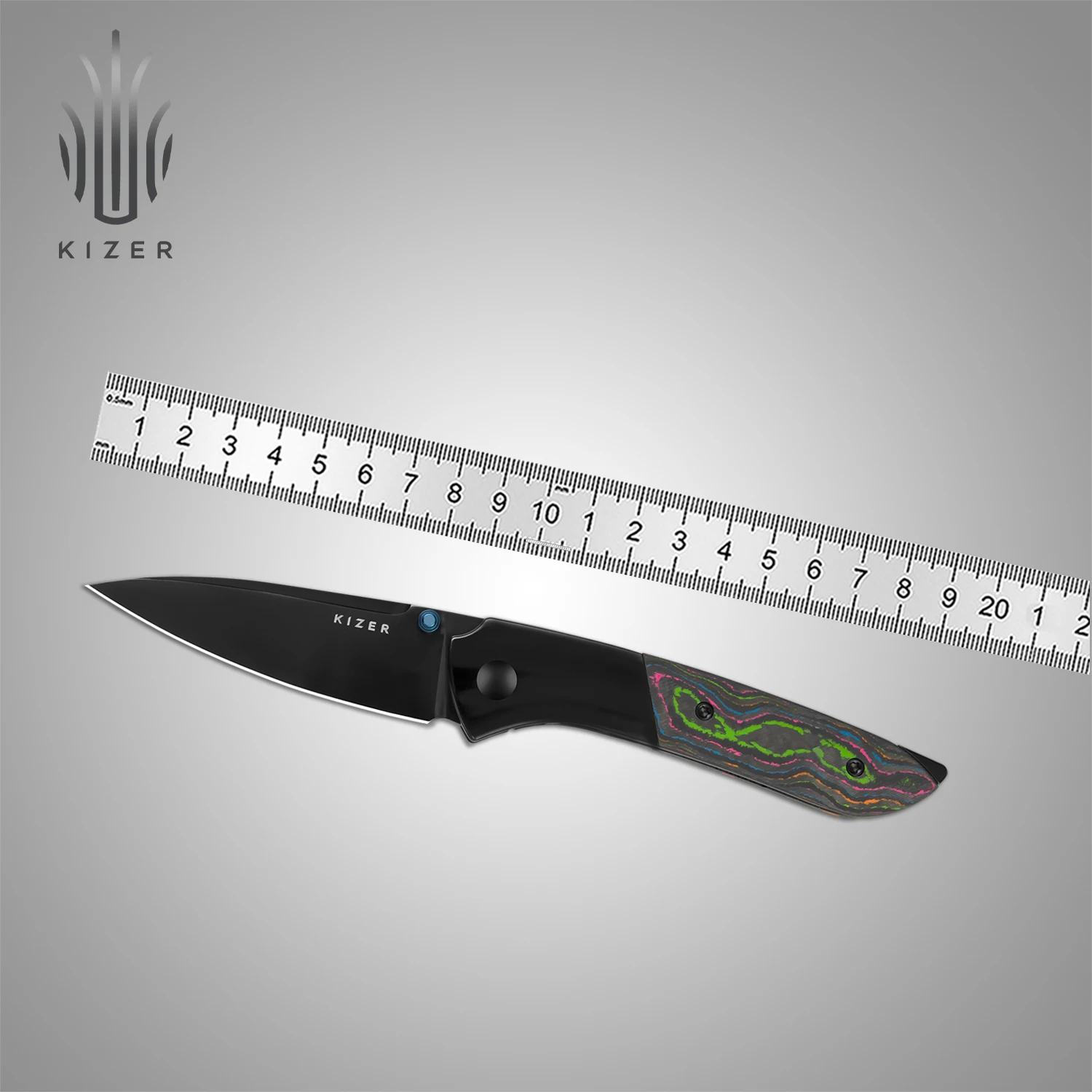 Kizer بقاء سكين للفرد Ki3690A1/Ki3690A2 Spitfire S35VN شفرة فولاذية مقبض تيتانيوم سكاكين الجيب التكتيكية 2025