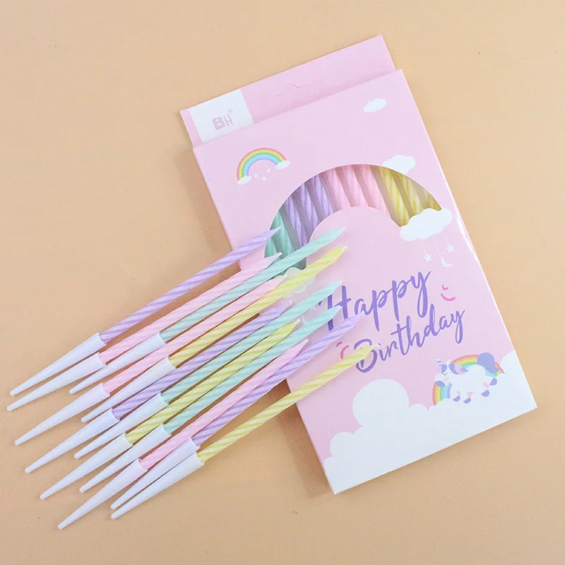 [KCertification] FROMARTE Slim Birthday Candle 12P Cake Pick Slim Twisted Candle