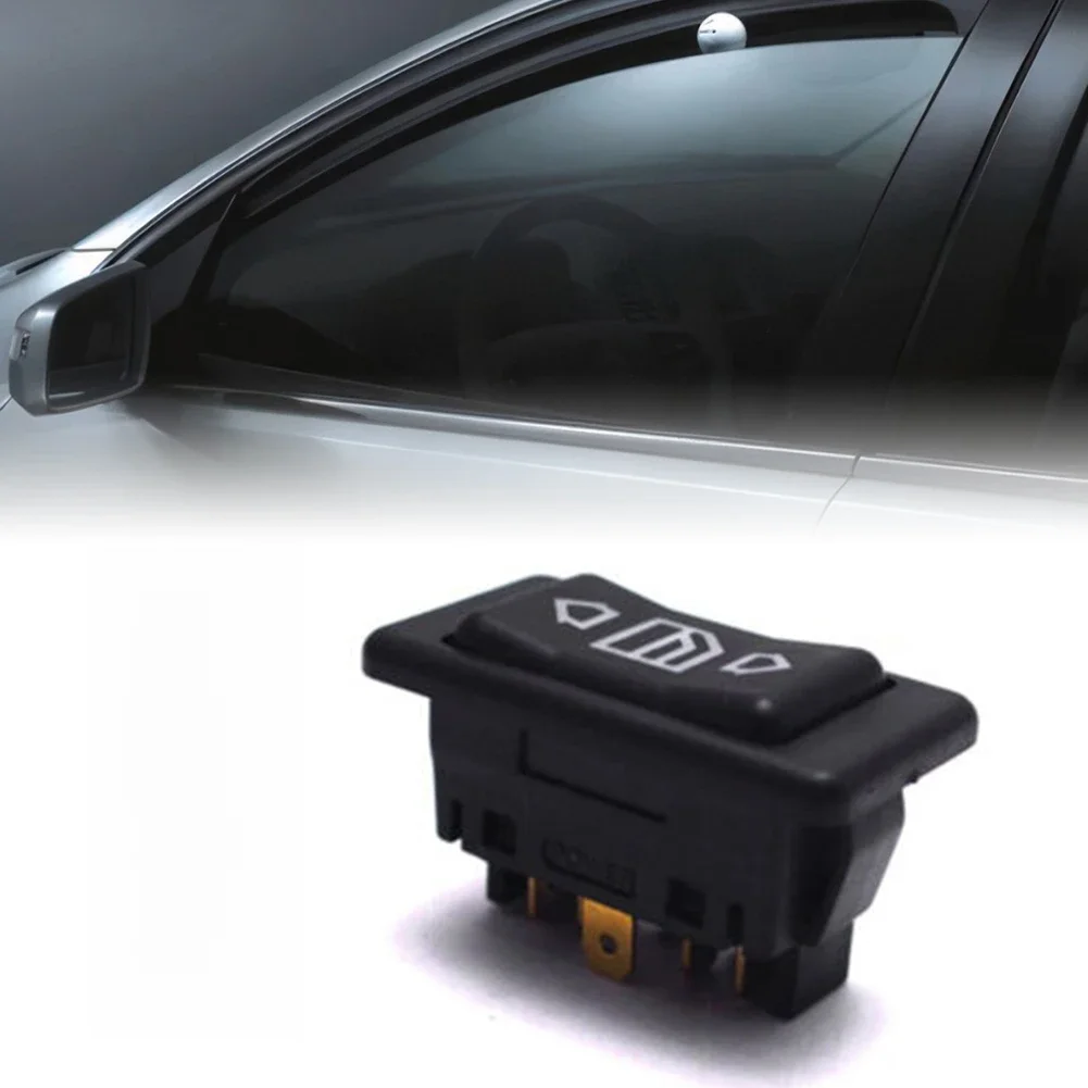 Bouton de commutation d'alimentation universel pour voitures, avec lumière verte, 6 broches, 12/24V, 10a, marche/arrêt, interrupteur de lève-vitre