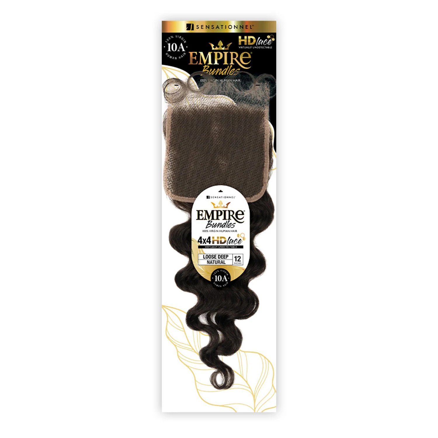 

Sensationnel Virgin Human Hair Weave Empire Bundle 4X4 HD с кружевной застежкой Свободная глубокая (10-14 дюймов)